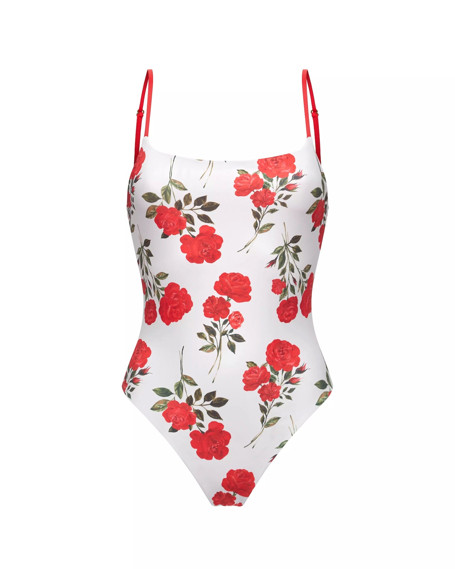 Red and white one piece swimsuit online