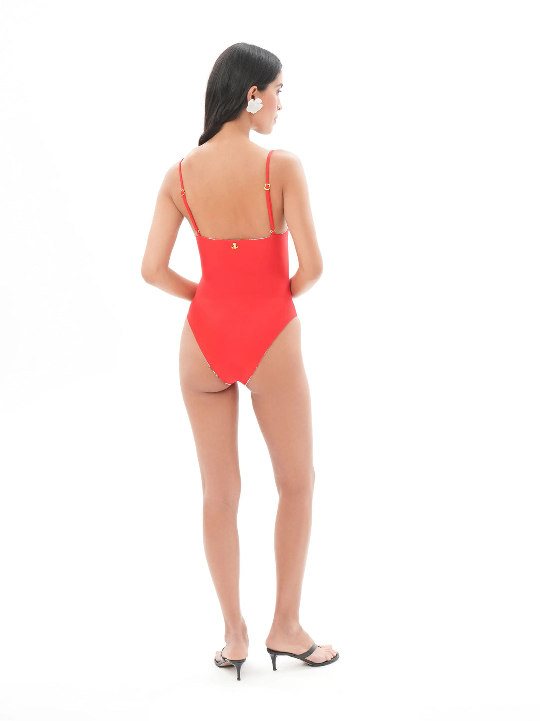 PALMER, REVERSIBLE ONE-PIECE SWIMSUIT, MILKY WHITE WITH MEDIUM RED FLOWERS / RED