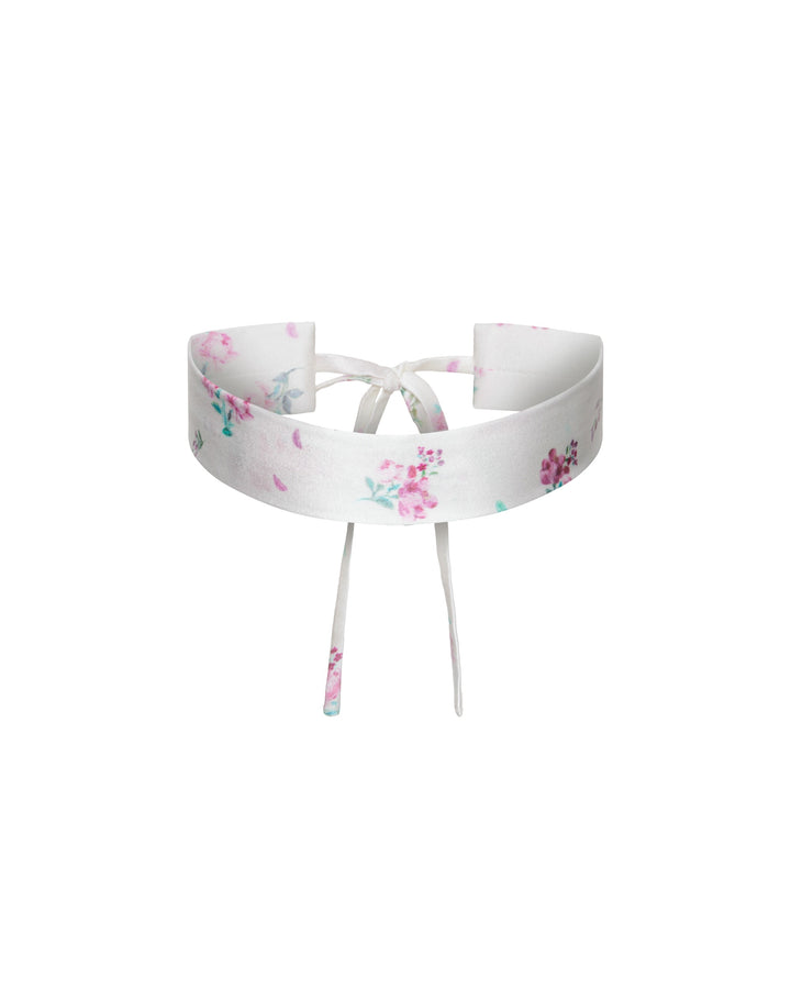 LORA, CHOCKER MILKY WITH CRIMSON ROSE PRINT