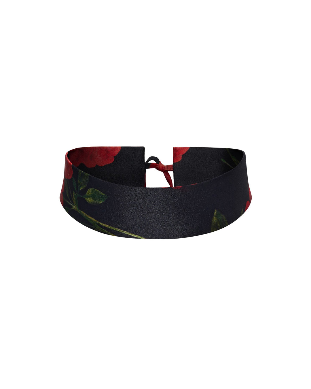 LORA, CHOCKER BLACK WITH RED ROSE PRINT