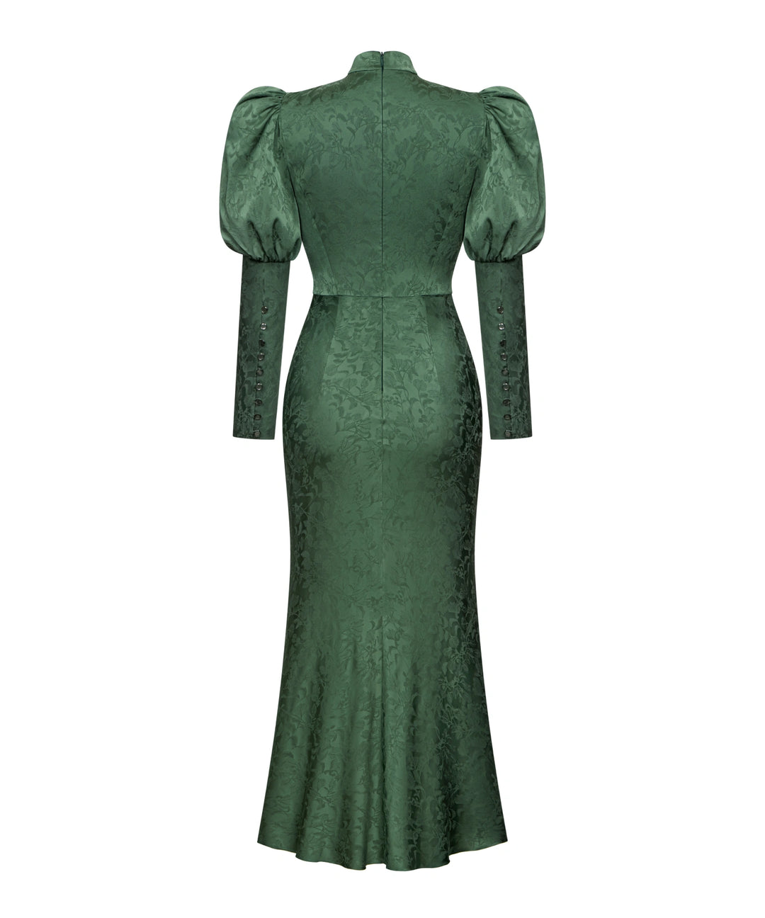 GIANNETTA, GREEN JACQUARD MIDI DRESS