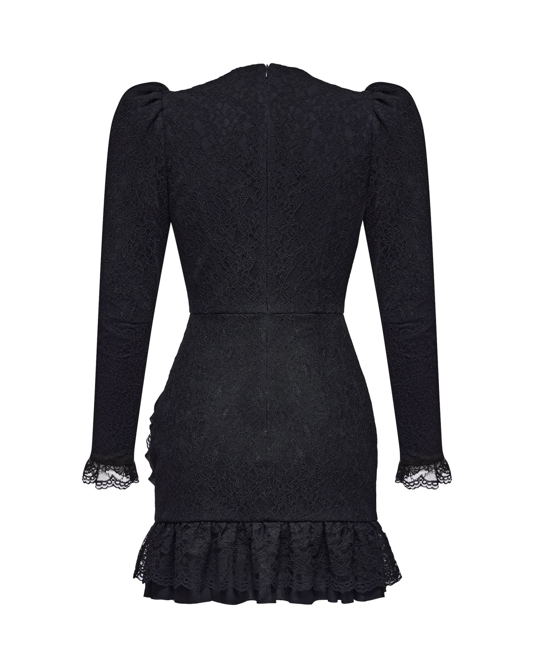 CHARLOTTE, LACE MINI DRESS BLACK