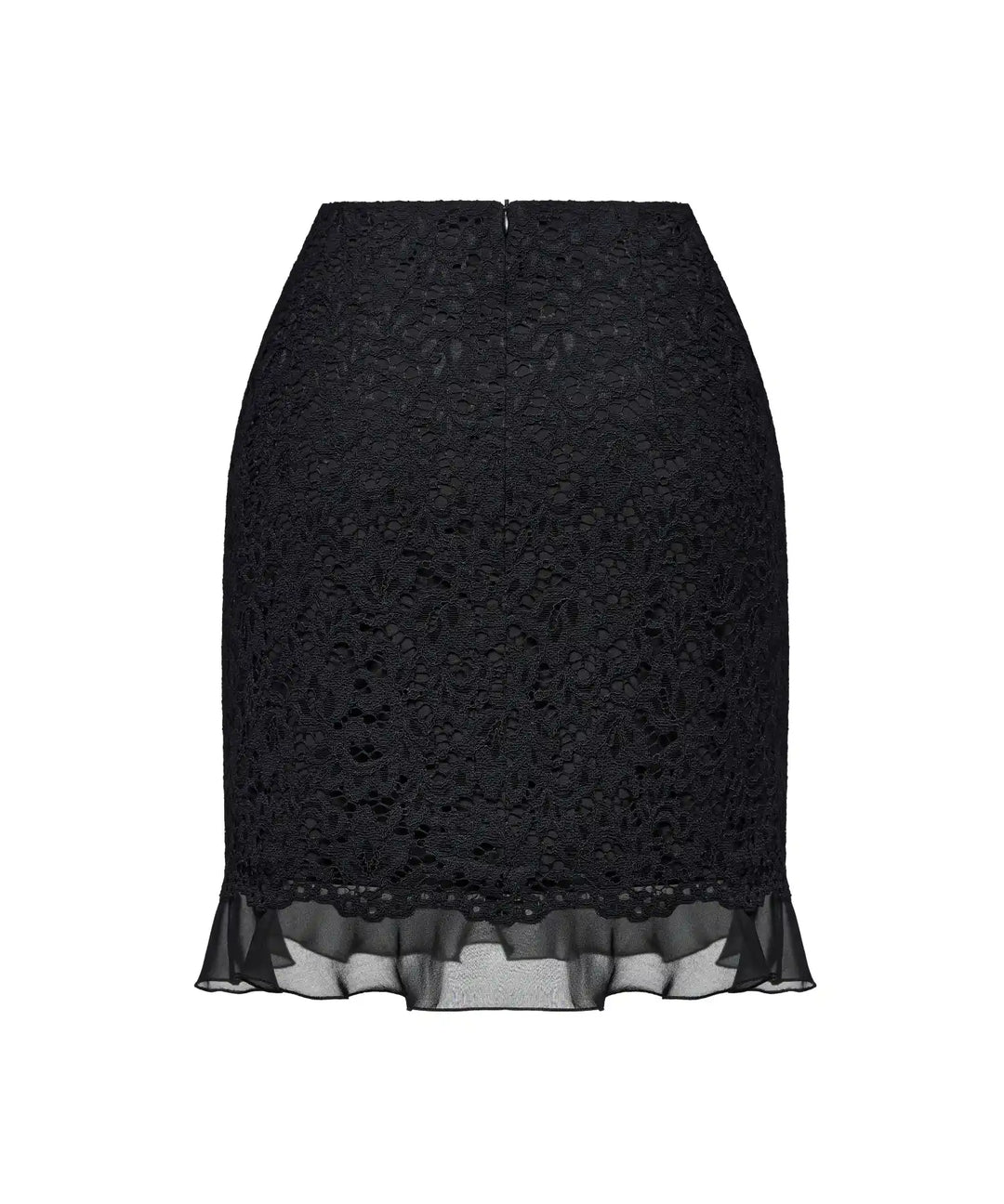 NONA, BLACK LACE MINI SKIRT