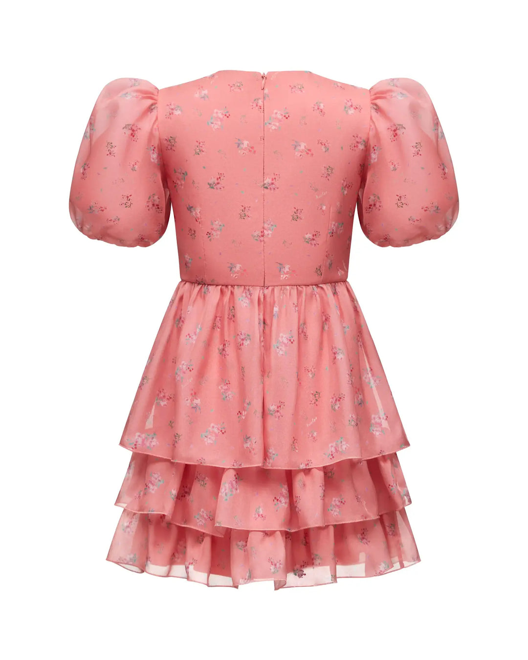 FIFI, A BABY PINK CHILDREN'S DRESS ADORNED WITH SMALL LAVENDER FLOWERS