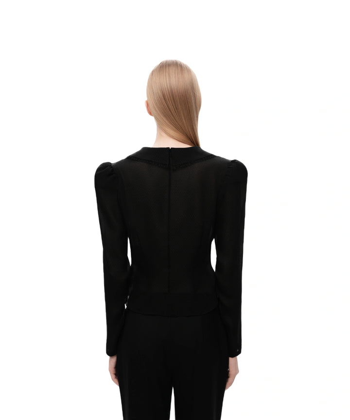 AUDRIANA, BLACK CHIFFON JACKET